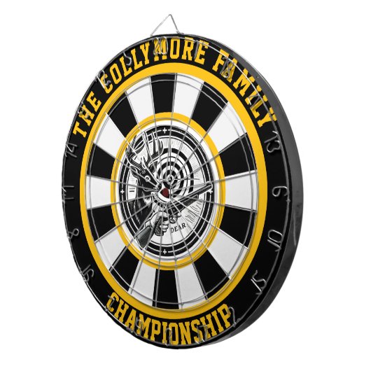 Herten in vreedzame boskunst dartbord (Voorkant Rechts)