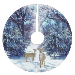 Herten in Winter Wonderland Kerstboom Vloerkleed Rok
