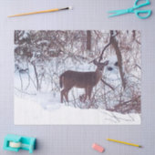 Herten in wintersneeuw Foto-tissuepapier Tissuepapier (Craft)