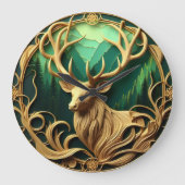 Herten ingesloten grote klok (Voorkant)