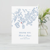 Herten Isle Maine Bruiloft Flat Bedankkaart (Staand voorkant)