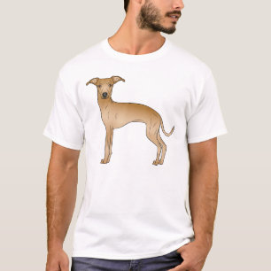 Herten Italian Greyhound Lief Cartooneske Hond Ont T-shirt