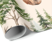 Herten jacht in het wild rustieke vakantie Kerstmi Cadeaupapier (Rol Hoek)