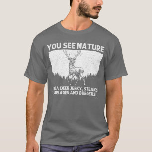 Herten jacht kunst voor mannen vrouwen wildlife ja t-shirt