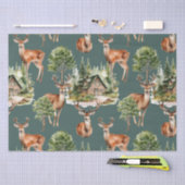 Herten jacht rustieke vakantie kerst tissuepapier (Craft)