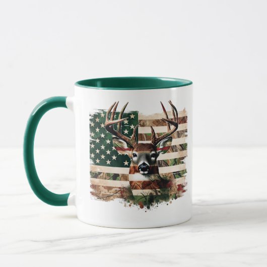 Herten jacht vlag print koffiemok mok (Links)
