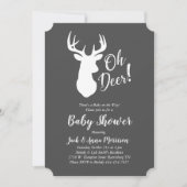 Herten jachthuis baby shower gewei kaart (Voorkant)