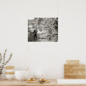 Herten jagen, 1902. Oude foto Poster (Keuken)
