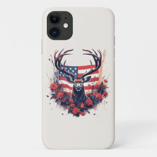 Herten jagen Amerikaanse vlag USA trotse jager Case-Mate iPhone Case