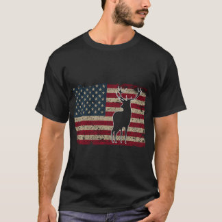 Herten Jagen Amerikaanse vlag USA Trotse Jager Gif T-shirt