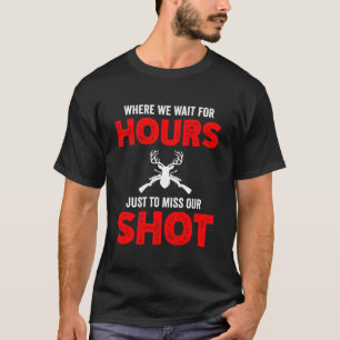 Herten jagen Boog jager Wild dier schietseizoen T-shirt