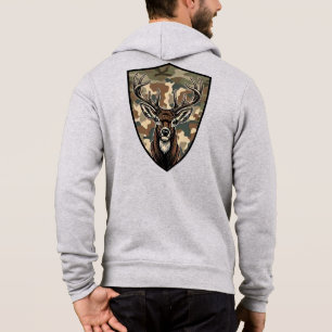 Herten jagen Camo Schild – Gepersonaliseerd jagen Hoodie