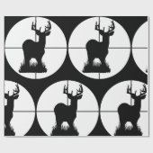 Herten jagen doel silhouet cadeaupapier (Vlak)