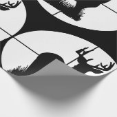 Herten jagen doel silhouet cadeaupapier (Hoek)