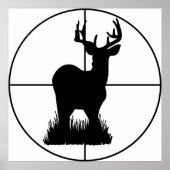 Herten jagen doel silhouet poster (Voorkant)