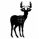 Herten Jagen Foto Sculptuur Fotobeeldje Ornament<br><div class="desc">Silhouette van een hert in de kruisstoelen. Geweldig voor de jager of voor een vernevelaar. "Help de hertenpopulatie onder controle te houden. Laat je herten filtreeren en pannen.</div>