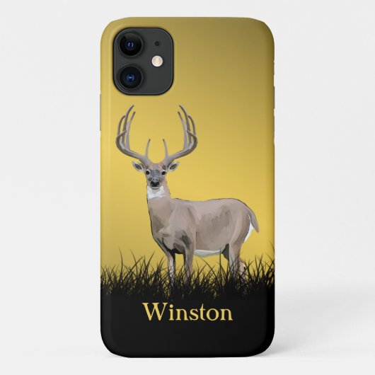 Herten jagen grote gewei naam Case-Mate iPhone case (Achterkant)