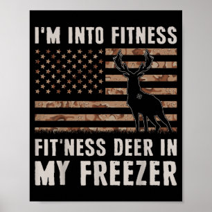 Herten jagen Ik ben in vorm Fit'ness Herten In Mij Poster