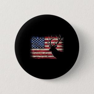 Herten jagen jager ons vlag Herten jagen jager ons Ronde Button 5,7 Cm