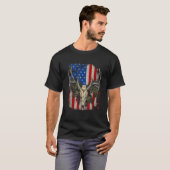 Herten Jagen Schedel Whitetail Buck Amerikaanse Vl T-shirt (Voorkant volledig)