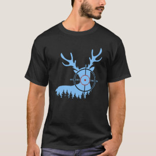 Herten jagen scope silhouet Crosshair jager T-shirt