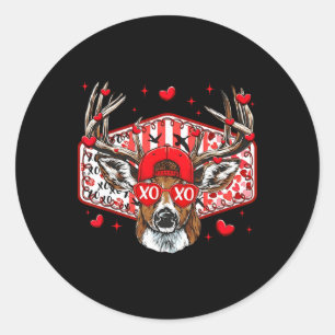 Herten jagen Xoxo Valentijnsdag Bok Jongens Cap Ma Ronde Sticker