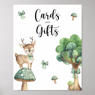 Herten - kaarten en geschenken baby shower poster