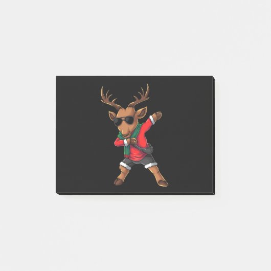 herten karakter dabbing dans kerst post-it® notes (Voorkant)