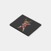 herten karakter dabbing dans kerst post-it® notes (Schuin)