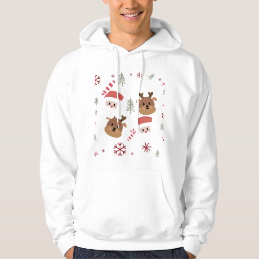 Herten, kerst hoodie (Voorkant)