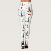 Herten Kerst Idyll Winter Patroon Leggings (Achterkant)