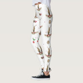 Herten Kerst Idyll Winter Patroon Leggings (Links)