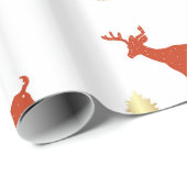 Herten kerst inpakpapier (Rol Hoek)