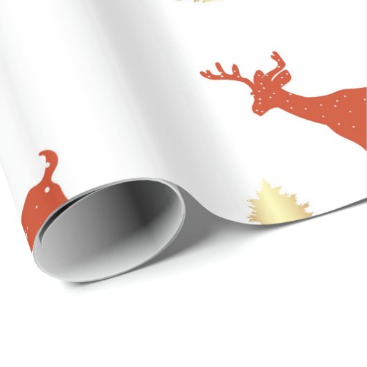 Herten kerst inpakpapier (Rol Hoek)