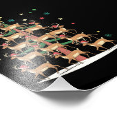 Herten Kerstboom Grappig Vakantie Schattige Rendie Foto Afdruk (Hoek)