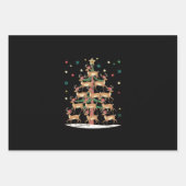 Herten Kerstboom Grappig Vakantie Schattige Rendie Inpakpapier Vel (Voorkant)