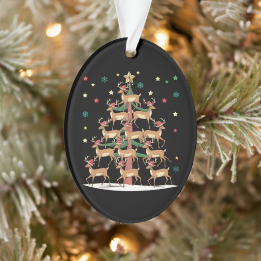 Herten Kerstboom Grappig Vakantie Schattige Rendie Ornament (Boom)