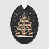 Herten Kerstboom Grappig Vakantie Schattige Rendie Ornament (voorkant)
