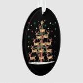 Herten Kerstboom Grappig Vakantie Schattige Rendie Ornament (voorkant)