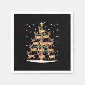 Herten Kerstboom Grappig Vakantie Schattige Rendie Servet (Voorkant)