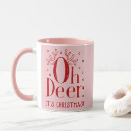 Herten kerstillustratie koffiethee mok