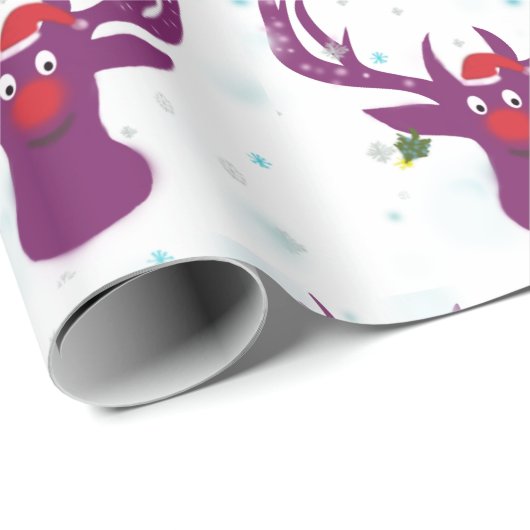 Herten Kerstmis Matte inpakpapier (Rol Hoek)