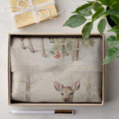  herten Kerstwinter verouderd decoupage Tissuepapier (Geschenk)