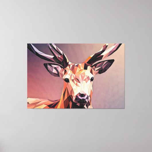 Herten klein polykunst ontwerp canvas afdruk (Voorkant)