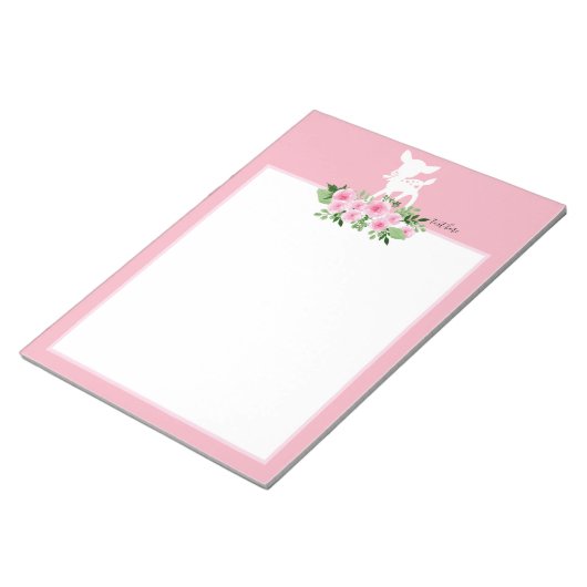 herten, kleine herten, bossen, schattig notitieblok (Schuin)