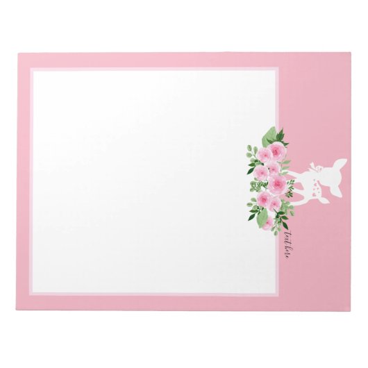 herten, kleine herten, bossen, schattig notitieblok (Voorkant)