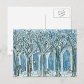 Herten Konijnen Bos Dieren Wildlife Winter Briefkaart (Voorkant / Achterkant)