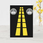 Herten Koplampen Met Wegmarkeringen Couples Kostuu Kaart (Gele Bloem)