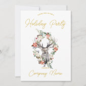 Herten Krans Minimalistische Corporate Holiday Par Kaart (Voorkant)