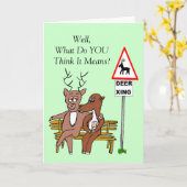 /Herten kruisen die (het UK) kussen Kaart (Gele Bloem)